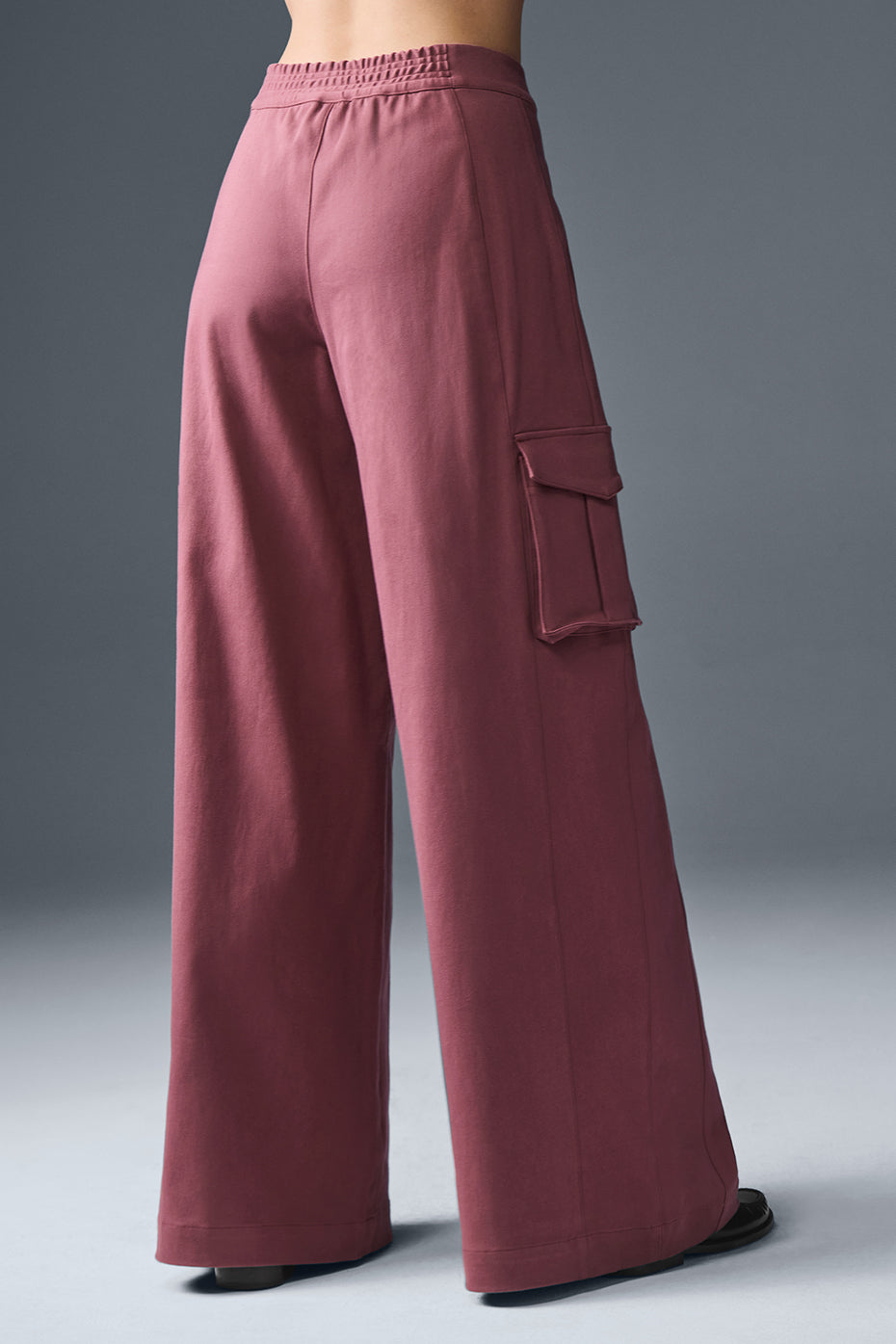Show Off Cargo Wide Leg Trouser (Regular) — Burgundy Truffle
