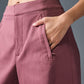 Show Off Cargo Wide Leg Trouser (Regular) — Burgundy Truffle