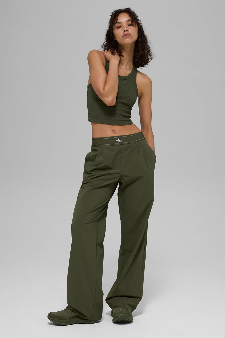Suit Up Trouser (Long) — Green Olive