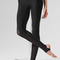 Airlift Mesh High Rise Darling Stirrup Leggings — Black