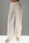 Winter Magic Cashmere Wide Leg Pant — Ivory