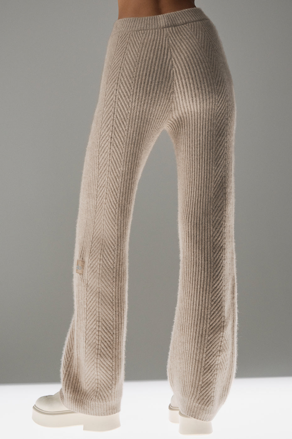 Winter Magic Cashmere Wide Leg Pant — Flax Heather