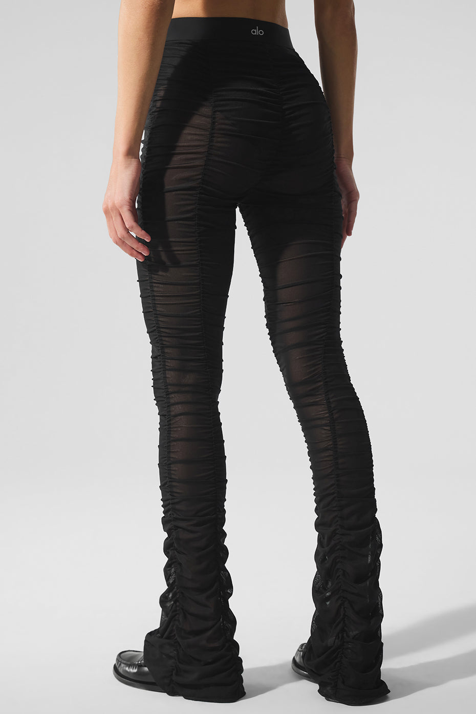 Airlift Mesh High Rise Cherish Leggings — Black