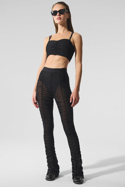 Airlift Mesh High Rise Cherish Leggings — Black