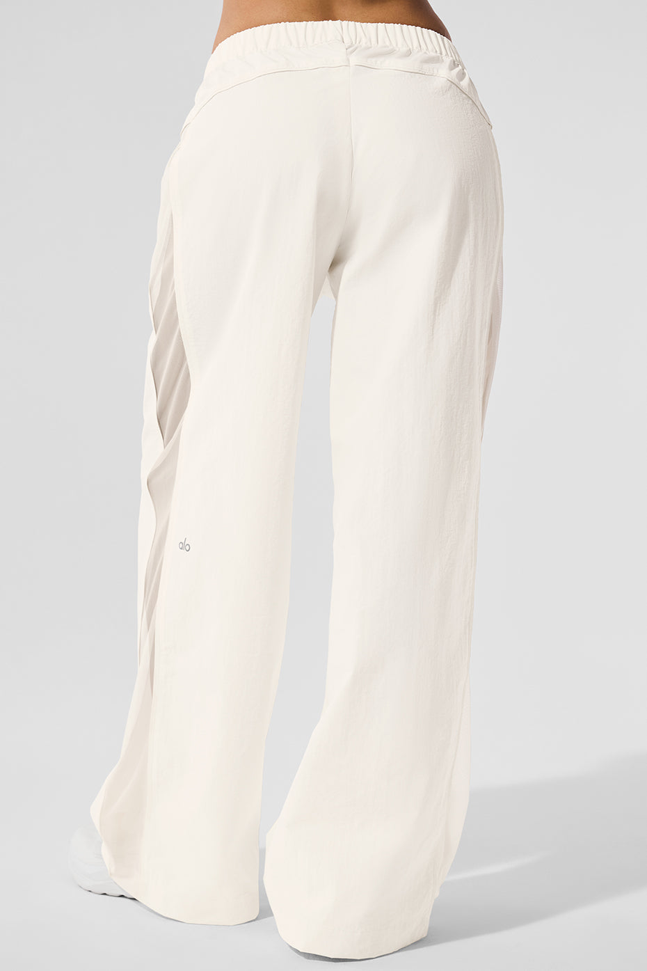 High Rise Origin Wide Leg Track Pant — Ivory