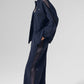 High Rise Origin Wide Leg Track Pant — Navy/Black