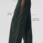 High Rise Origin Wide Leg Track Pant — Charcoal Green