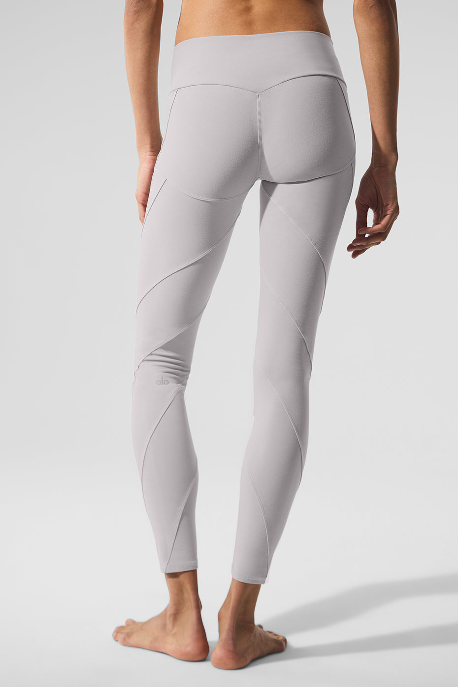Washed Alosoft High Rise Sunray Leggings — Grey Sky Wash