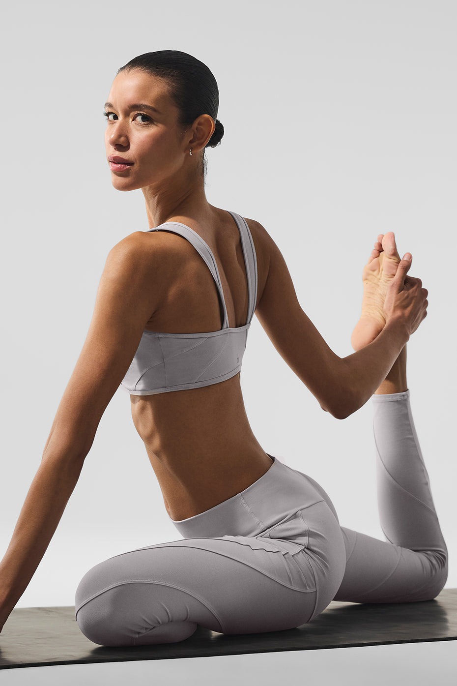 Washed Alosoft High Rise Sunray Leggings — Grey Sky Wash