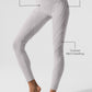 Washed Alosoft High Rise Sunray Leggings — Grey Sky Wash