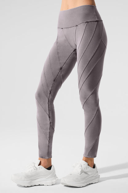 Washed Alosoft High Rise Sunray Leggings — Cool Grey Wash