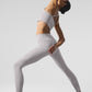 Washed Alosoft High Rise Lounge Leggings — Grey Sky Wash