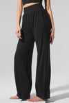 Semi — Sheer Delicate Lounge Flare Pant — Black