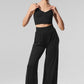 Semi — Sheer Delicate Lounge Flare Pant — Black
