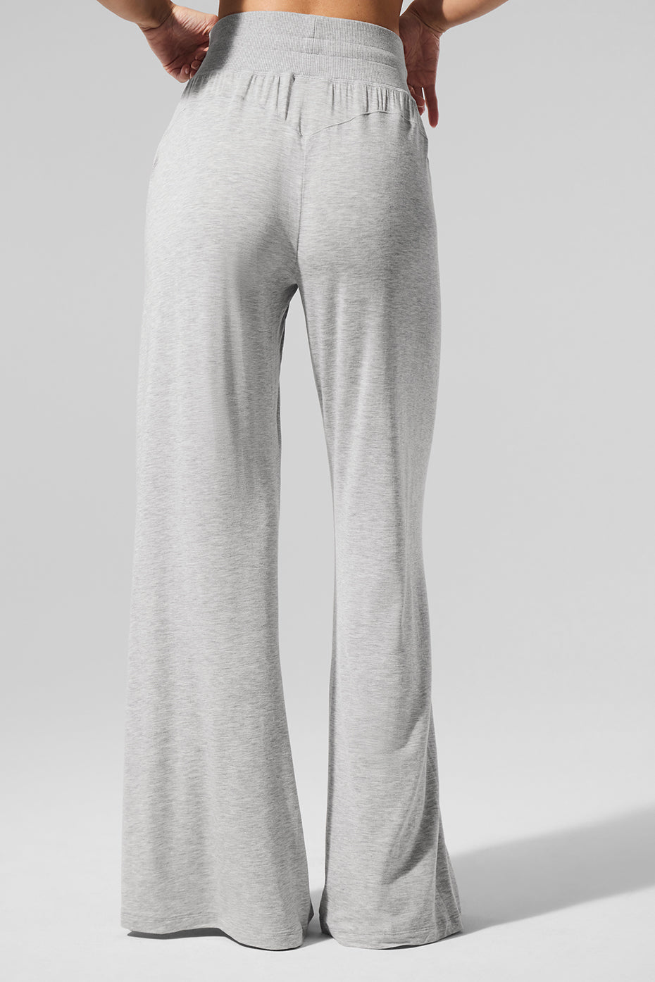 Semi — Sheer Delicate Lounge Flare Pant — Athletic Heather Grey