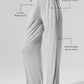 Semi — Sheer Delicate Lounge Flare Pant — Athletic Heather Grey
