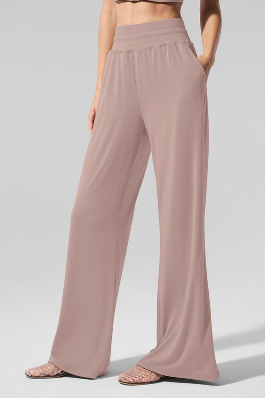 Semi — Sheer Delicate Lounge Flare Pant — Taupe