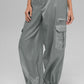 Sheer Game Time Wide Leg Jogger — Lunar Grey