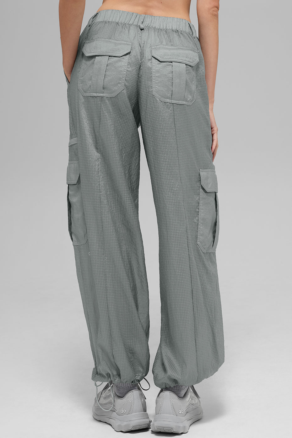 Sheer Game Time Wide Leg Jogger — Lunar Grey