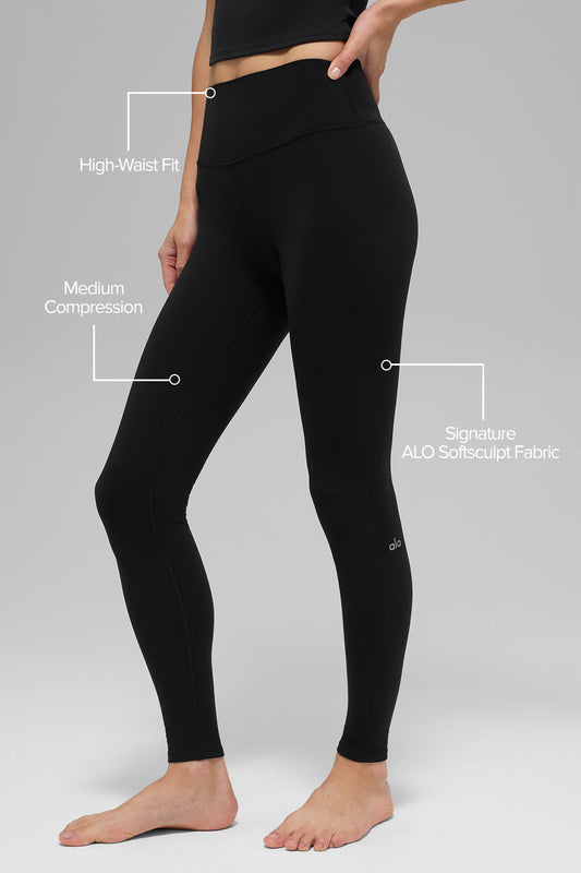 SculptSoft High Rise Leggings — Black