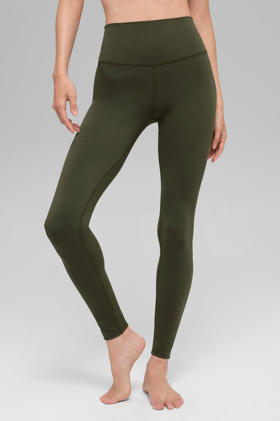 SculptSoft High Rise Leggings — Green Olive