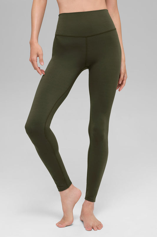 SculptSoft High Rise Leggings — Green Olive