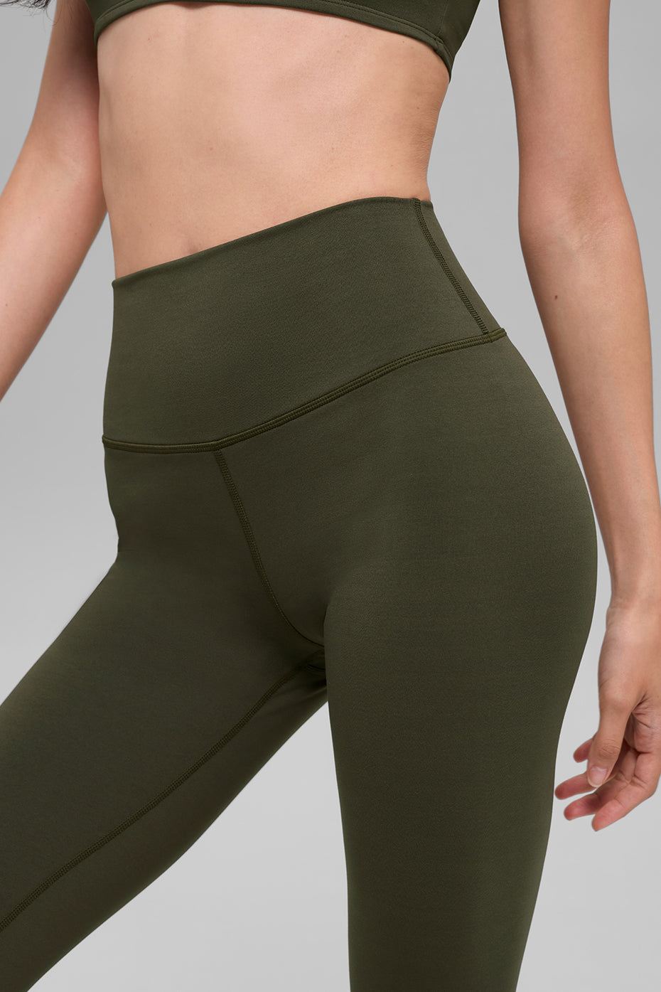 SculptSoft High Rise Leggings — Green Olive