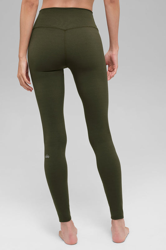 SculptSoft High Rise Leggings — Green Olive