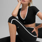 Airbrush High Rise Race Pace Capri — Black/White