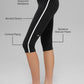 Airbrush High Rise Race Pace Capri — Black/White