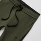 Airbrush High Rise Race Pace Capri — Green Olive/Black