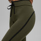 Airbrush High Rise Race Pace Capri — Green Olive/Black