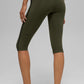 Airbrush High Rise Race Pace Capri — Green Olive/Black