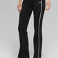 Ribbed Sweater Knit Highline Flare Pant — Black/White