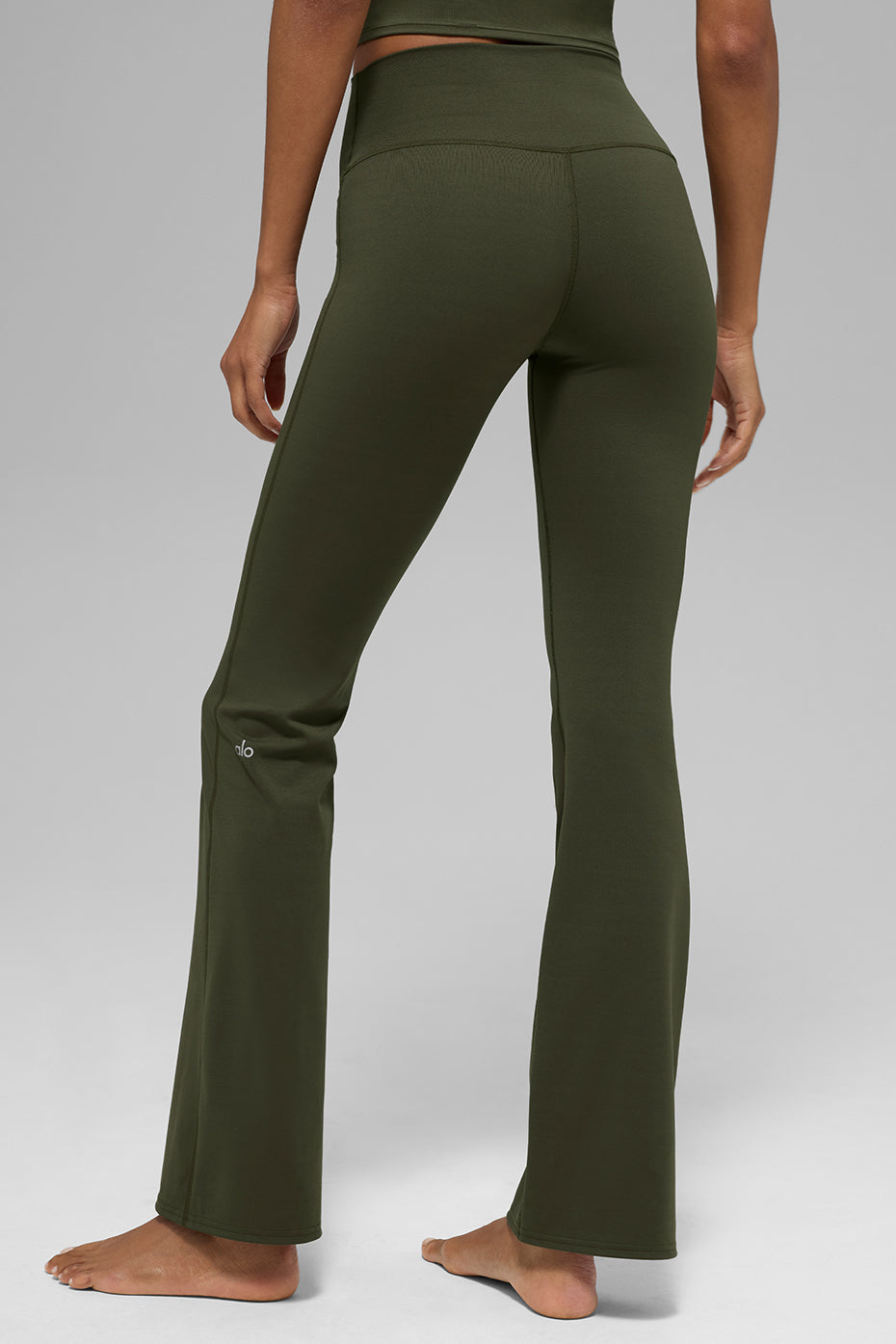 SculptSoft High Rise Bootcut Leggings — Green Olive