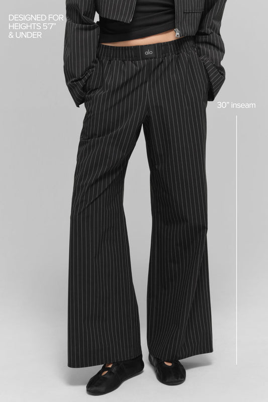Pinstripe Daylight Boxer Pant (Regular) — Black/Titanium