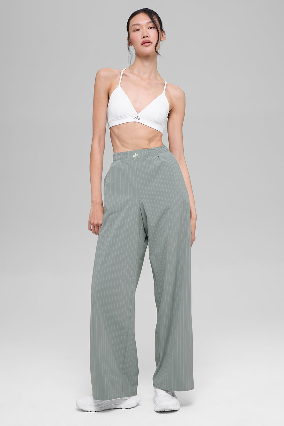 Pinstripe Daylight Boxer Pant (Regular) — Lunar Grey/White