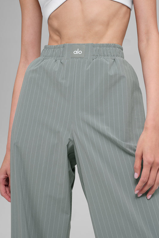 Pinstripe Daylight Boxer Pant (Regular) — Lunar Grey/White