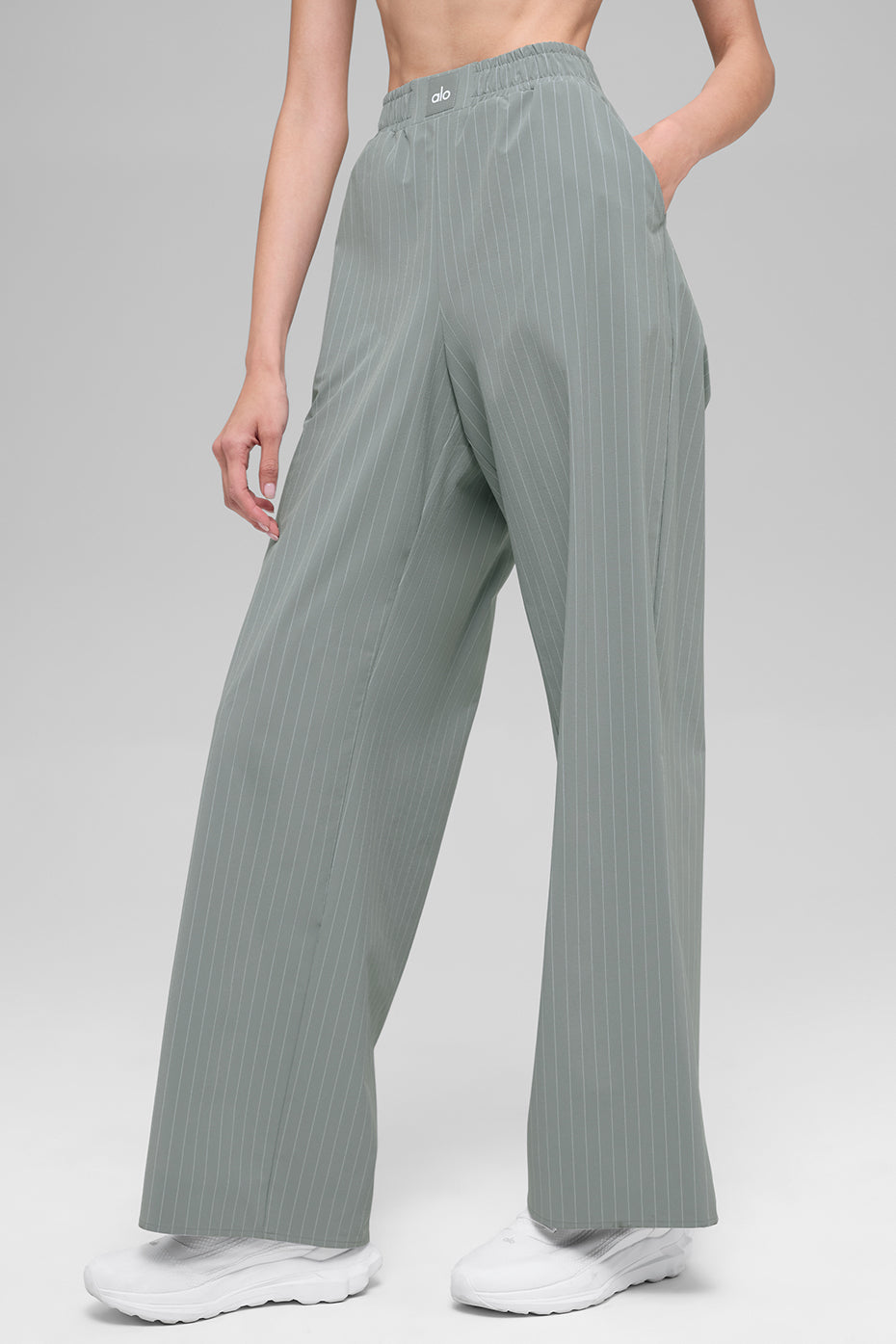 Pinstripe Daylight Boxer Pant (Regular) — Lunar Grey/White