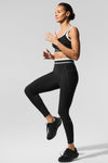 Airbrush High Rise 7/8 Better Together Leggings — Black/White
