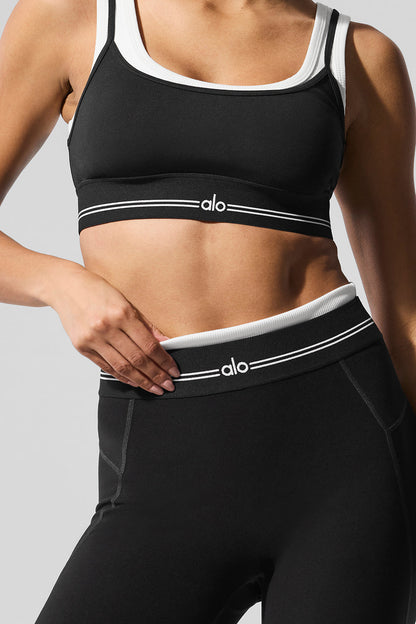 Airbrush High Rise 7/8 Better Together Leggings — Black/White