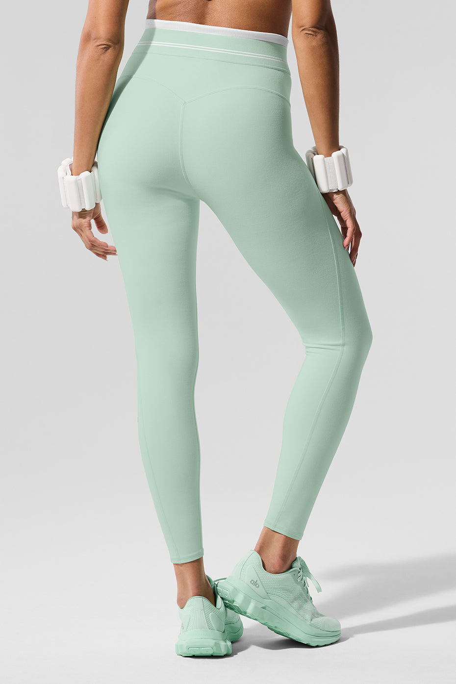 Airbrush High Rise 7/8 Better Together Leggings — Spearmint/White