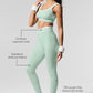 Airbrush High Rise 7/8 Better Together Leggings — Spearmint/White