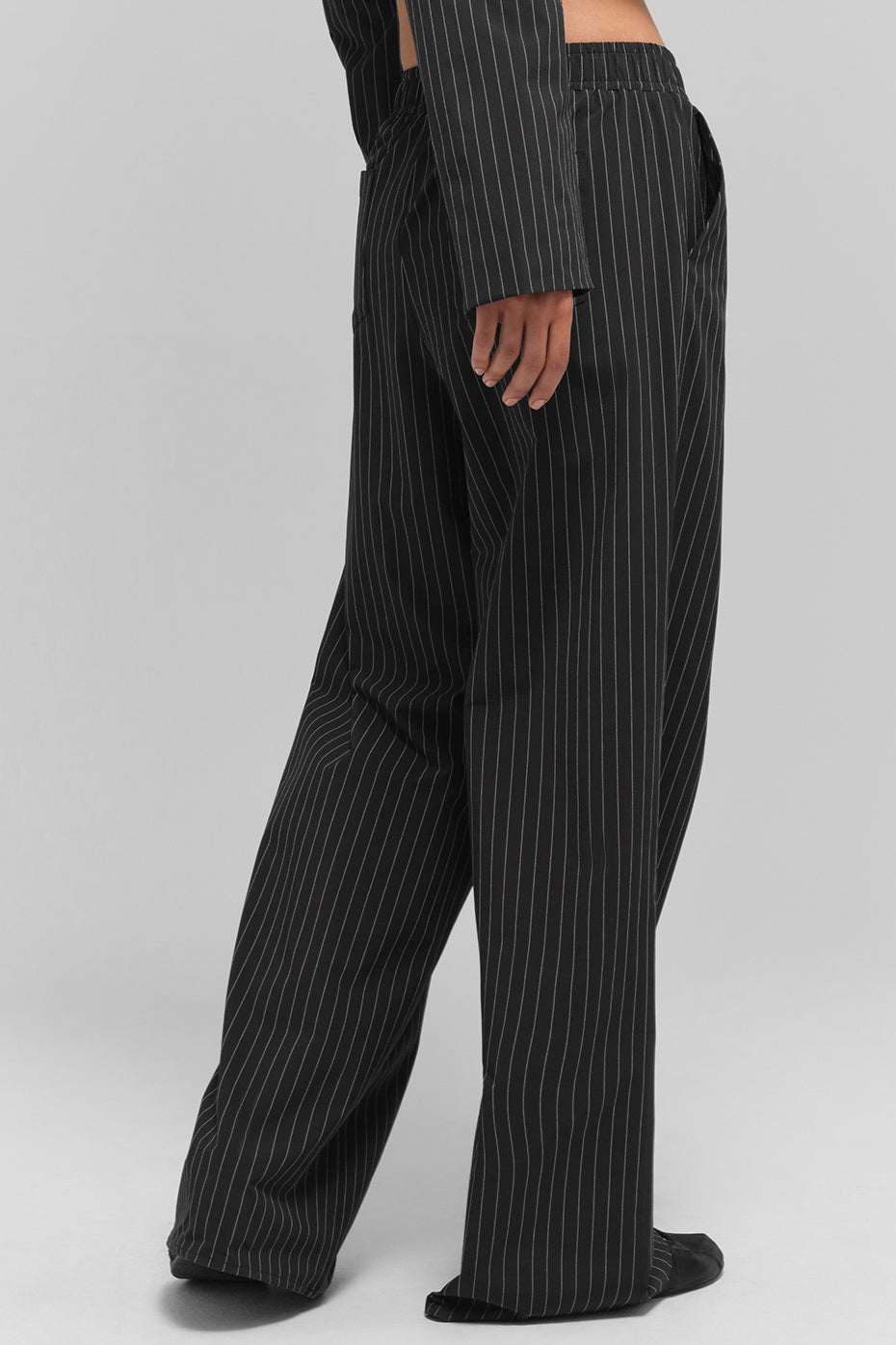 Pinstripe Daylight Boxer Pant (Long) — Black/Titanium