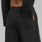 Pinstripe Daylight Boxer Pant (Long) — Black/Titanium