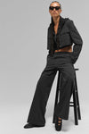 Pinstripe Daylight Boxer Pant (Long) — Black/Titanium