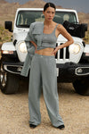 Pinstripe Daylight Boxer Pant (Regular) — Lunar Grey/White