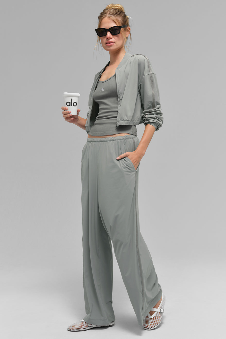 Breezy Wide Leg Pant (Regular) — Lunar Grey