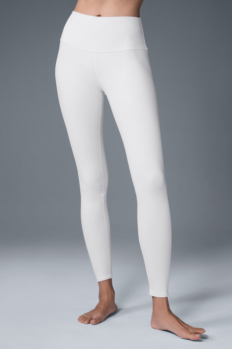 High Rise Airbrush Leggings — White