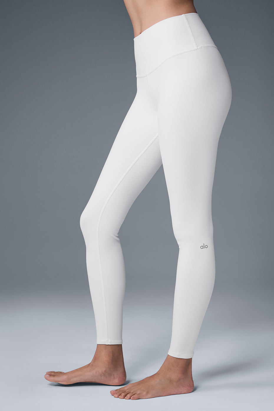 High Rise Airbrush Leggings — White